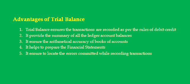 Uses of Trial Balance