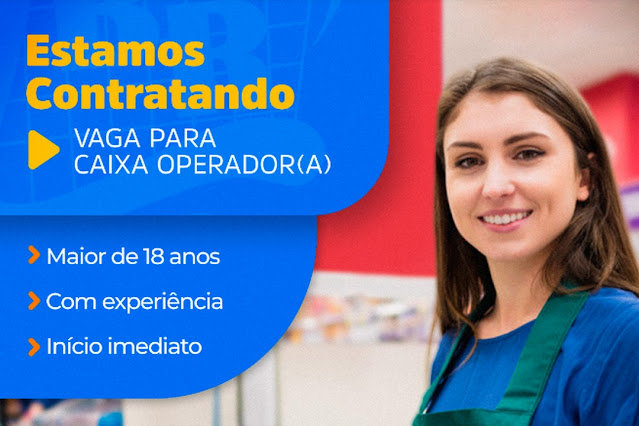 Supermercado no litoral seleciona funcionários para Frente de Caixa e Administrativo