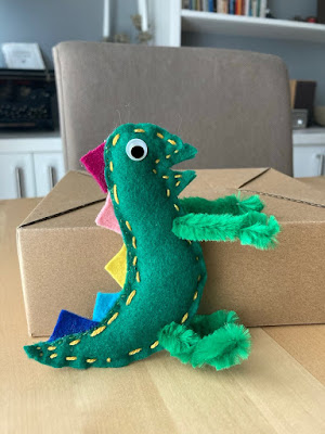 DIY George's stuffed dinosaur