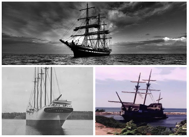 Quadro de Navios Fantasma, Bel Amica, Mary Celeste e Carroll A. Deering