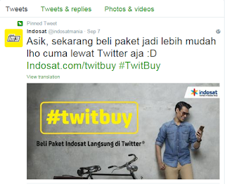 Indosat meluncurkan layanan #TwitBuy
