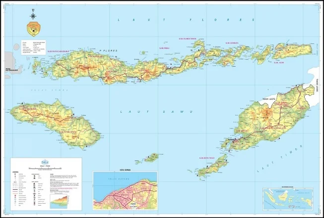 Letak Geografis Kabupaten dan Kota di Nusa Tenggara Timur (NTT)