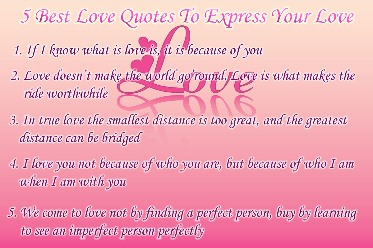  Love  U 5 Best  Love  Quotes  To Express Your Love 