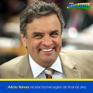 Aécio Neves recebe homenagem de final de ano