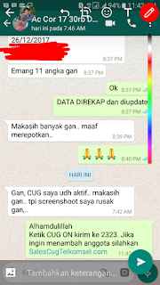 Testimoni Sales CUG Telkomsel 27 Desember 2017