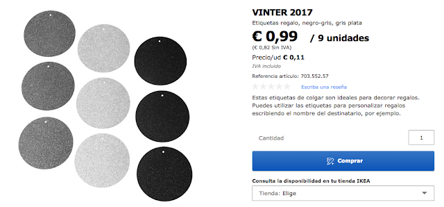 Etiquetas Vinter Ikea