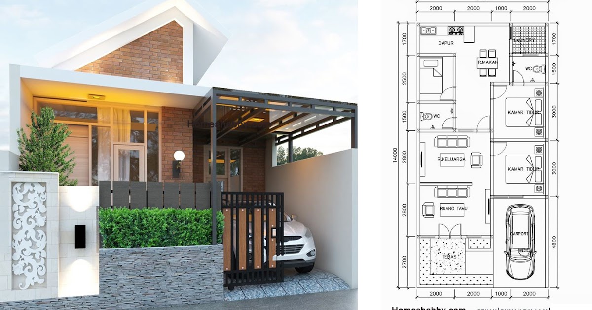 Desain dan Denah Rumah Minimalis Modern dengan Ukuran 7 x 