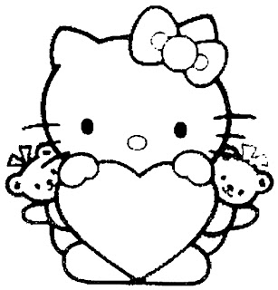 hello kitty heart coloring pages 7 com