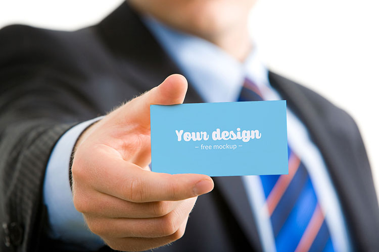Business Card Free Mockup in Hand