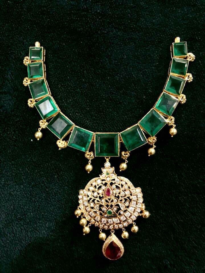 Large Emerald Pendant, Large Emerald, Emerald Necklace, Created Emeral –  Adina Stone Jewelry