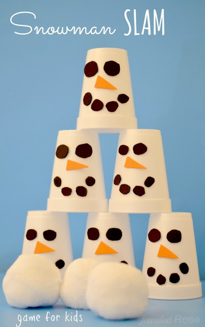 Snowman Slam- my kids have been having so much fun with this EASY TO MAKE game