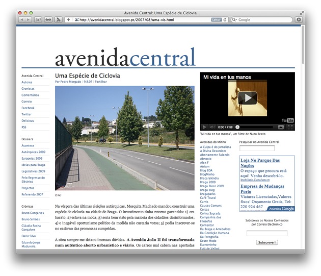 Ciclovia em Braga
