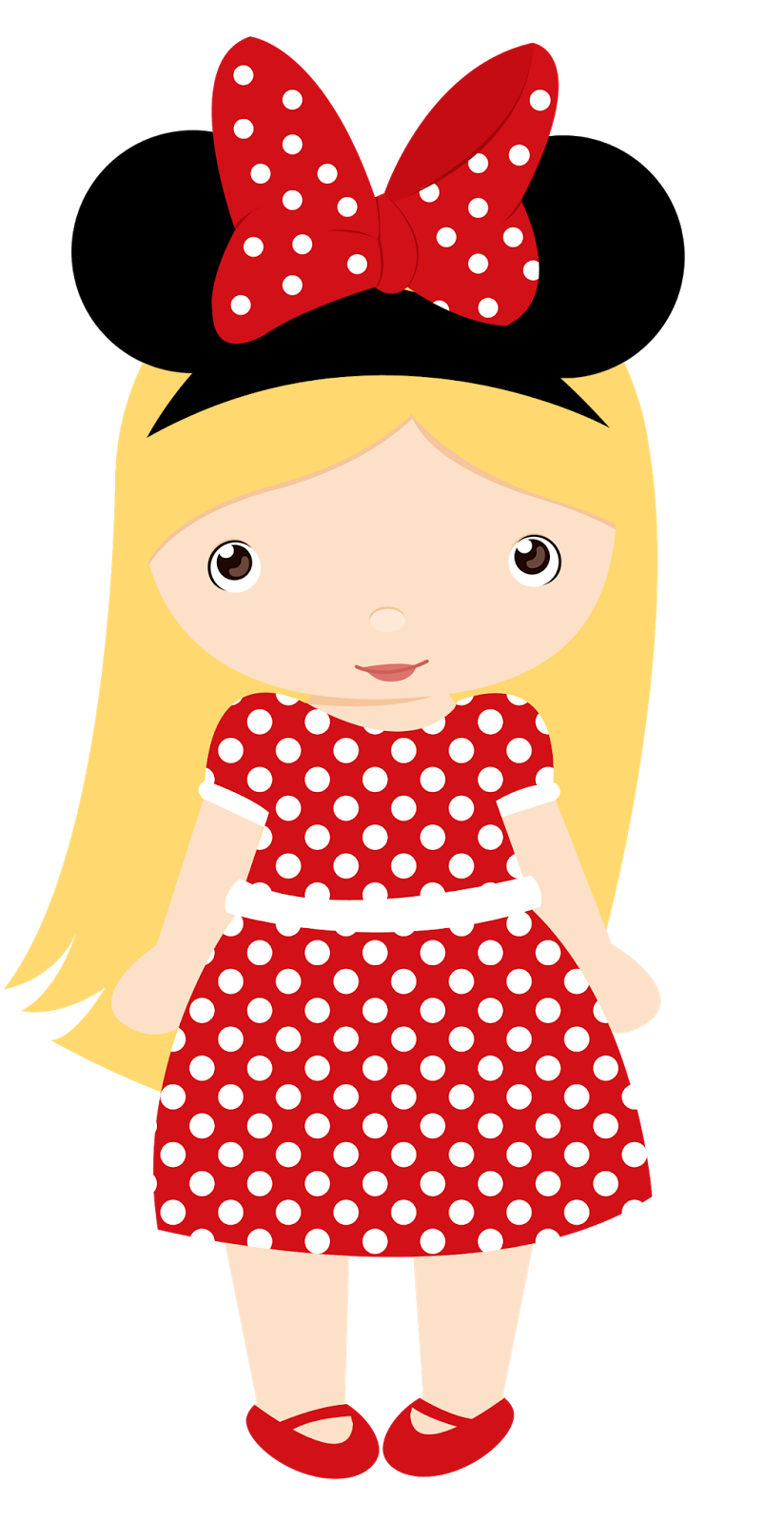 Very Minnie Girls: Free Printable Clipart.