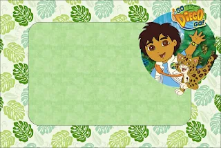 Go Diego Go, Free Printable Invitations, Labels or Cards.