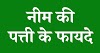 नीम के पत्ते सुबह खाने से कुछ रोग जड़ से खत्म, नीम के फायदे ।