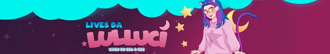 Banner do canal de Lives da Lulluci com a informação  dos dias e horarios de stream