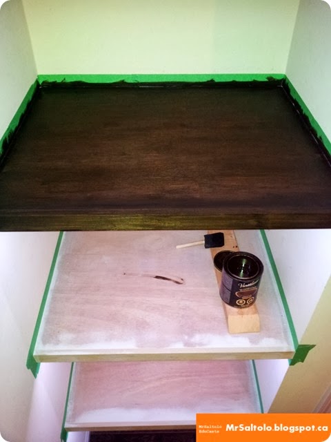Before and after stain