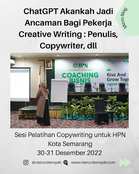 ChatGPT Akankah Jadi Ancaman Bagi Pekerja Creative Writing Seperti Copywriter dan Penulis? 