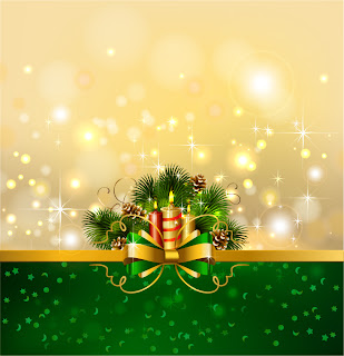 煌めくクリスマス飾りの表紙見本 beautiful christmas background イラスト素材