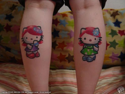 These Hello Kitty Tattoos are just lovely See more cute Hello Kitty tattoos