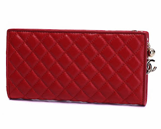 Acolchado de Chanel de la tela escocesa de cuero rojo y carteras2