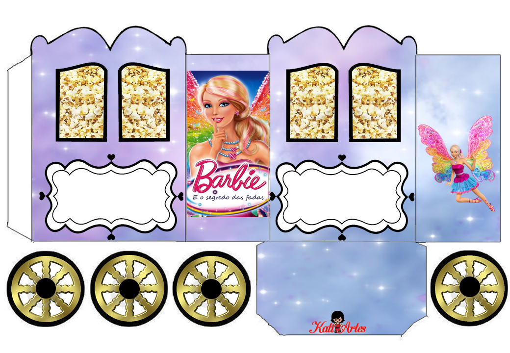 Barbie: Princess Carriage Shaped Free Printable Box.