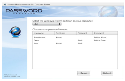 You only need to press the Reset button in order to remove your lost password!