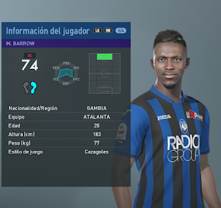 PES 2019 Faces Musa Barrow by Francisco1507