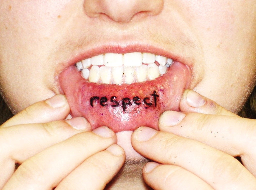 Tattoo Respect inside Lip Email ThisBlogThis