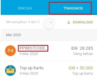 Riwayat Transaksi Debit Jenius