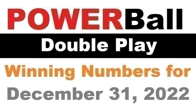 PowerBall Double Play Winning Numbers for December 31, 2022