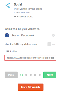 page over facebook like button for blogger