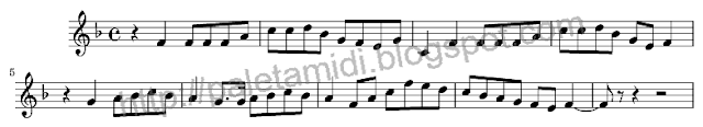 Partitura Temprano una mañana - Cancion popular inglesa