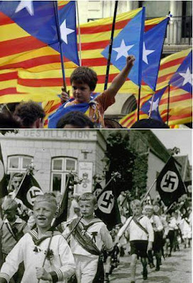 Nazis , niños , chiquets , nens, nois,estelada, Catalunya, català
