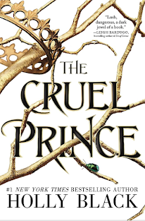 The Cruel Prince by Holly Black book cover, featuring a crown strung on branches