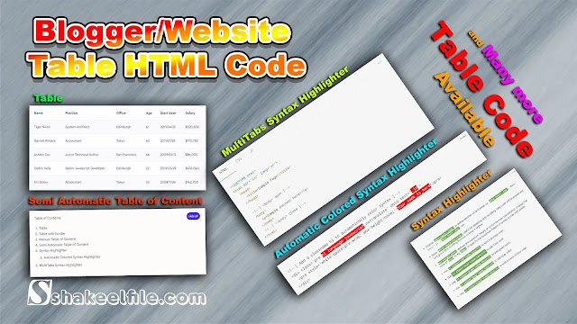 Blogger-Website-Table-HTML-Code