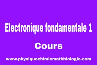 Cours d'Electronique fondamentale 1 PDF