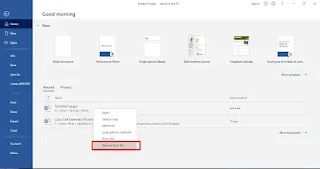 Menghapus Recent Document Microsoft Word Tertentu