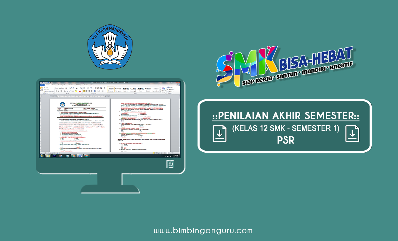 Contoh Soal PAS PSR Kelas XII SMK TP 2022/2023 Semester 1