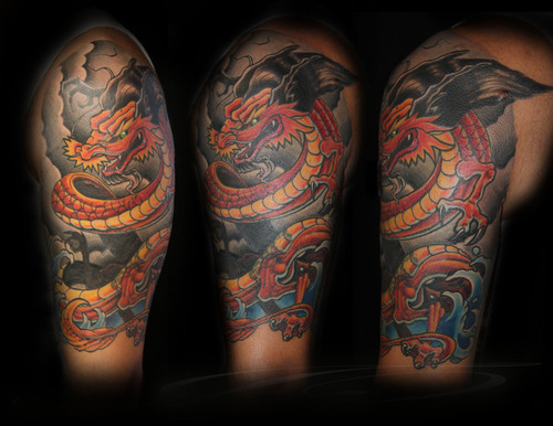 Women has also fancied the dragon tattoos as well tattooing their bodies 