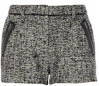 Lime Marl Tweed Shorts