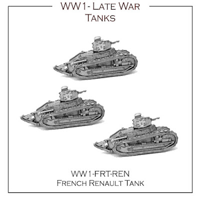 WW1-FR-REN French Late War Tank - Renault