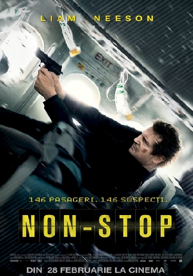 Non stop (USA 2014) - poster  Romania design by Concept Arts