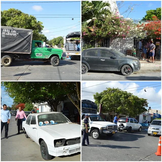 Retiran vehículos que llevan varios meses estacionados en las calles de Riohacha