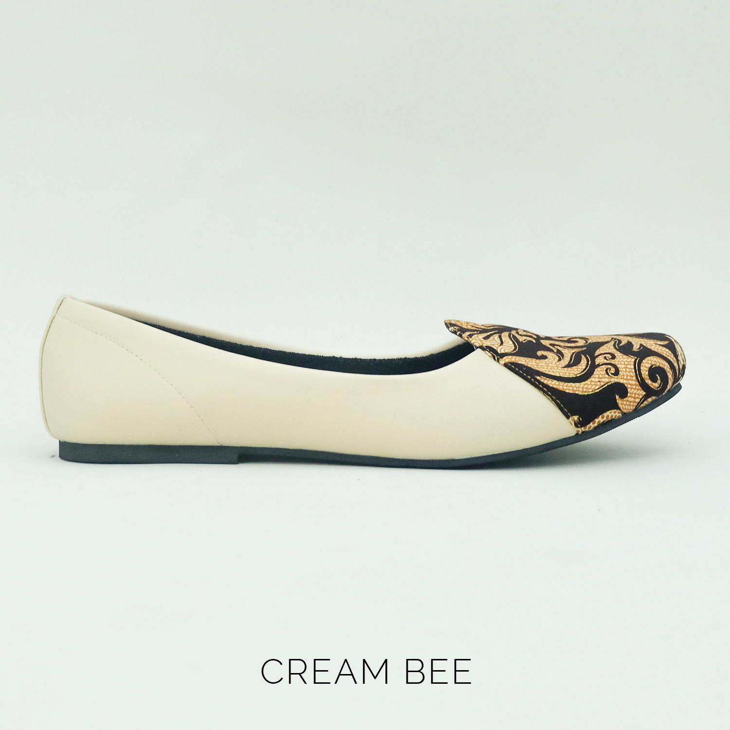 Sepatu Batik Cream Bee The Warna Indonesia