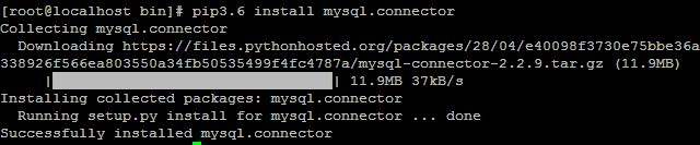 How to create and show mysql database using python on CentOS and RHEL 6/7  step by step guide