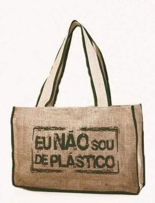 Ecobag frase: eu não sou de plástico