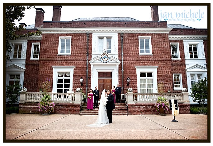 wedding party at Oxon Hill Manor