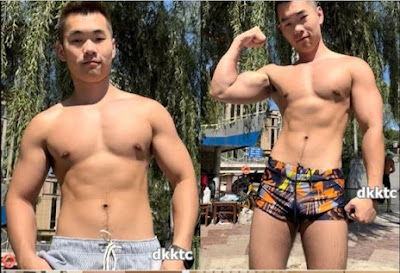 China- Anh PT Guo check hàng trai đẹp trong wc công cộng
