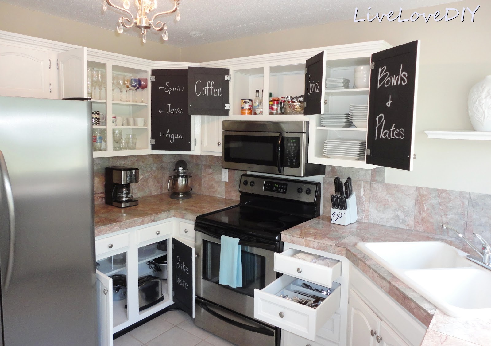  Kitchen  Cabinet  Chalk  Paint  Makeover Creative Home